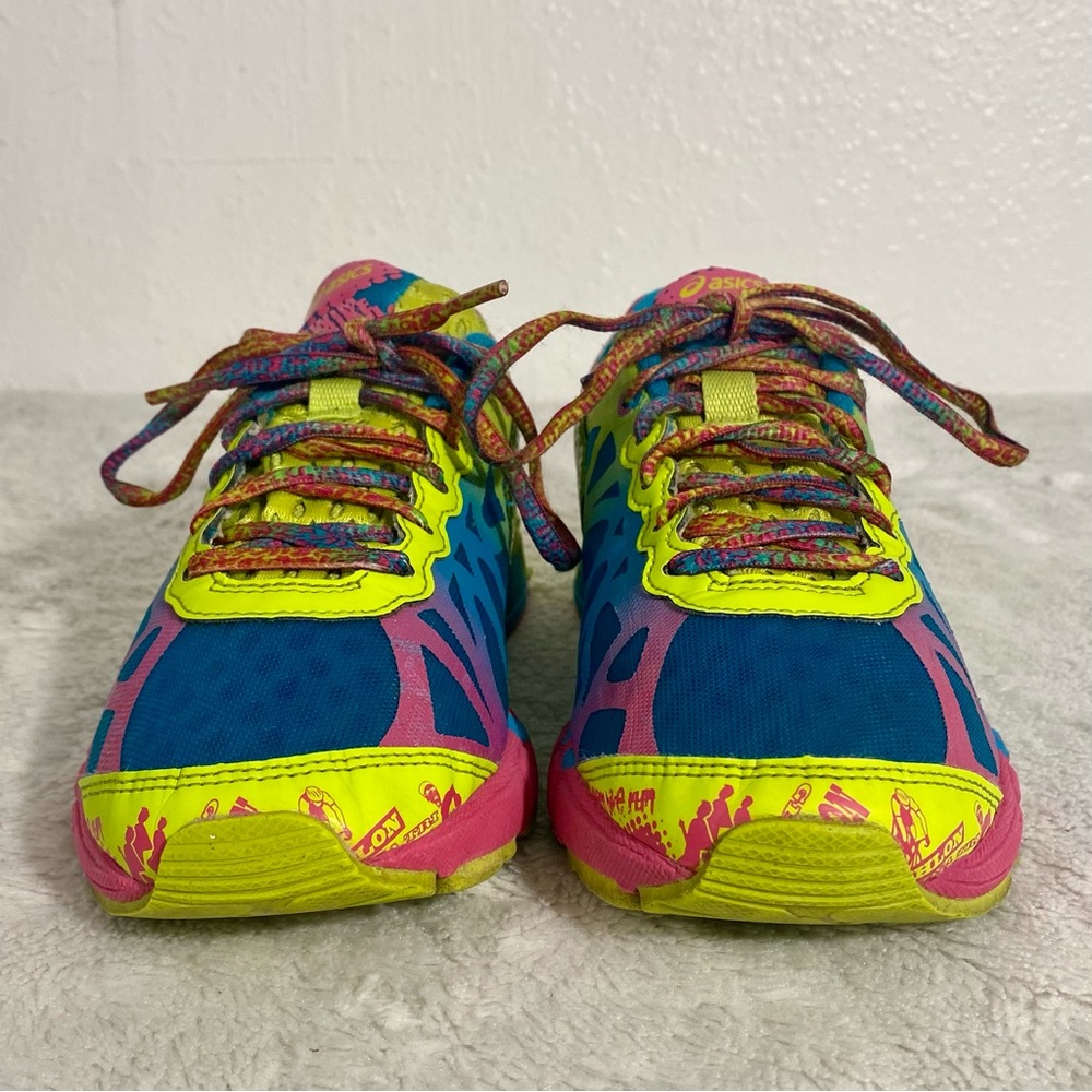 Asics Gel-Noosa Tri 9 Running Shoes Women’s Size 6 Capri Blue Raspberry Lime - Picture 4 of 13
